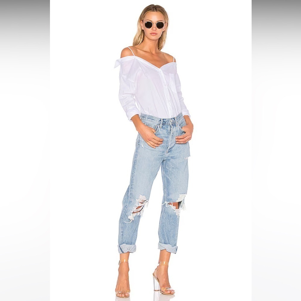 Agolde Jeans 90’s Loose Fit In Fall Out Distressed Sz 23